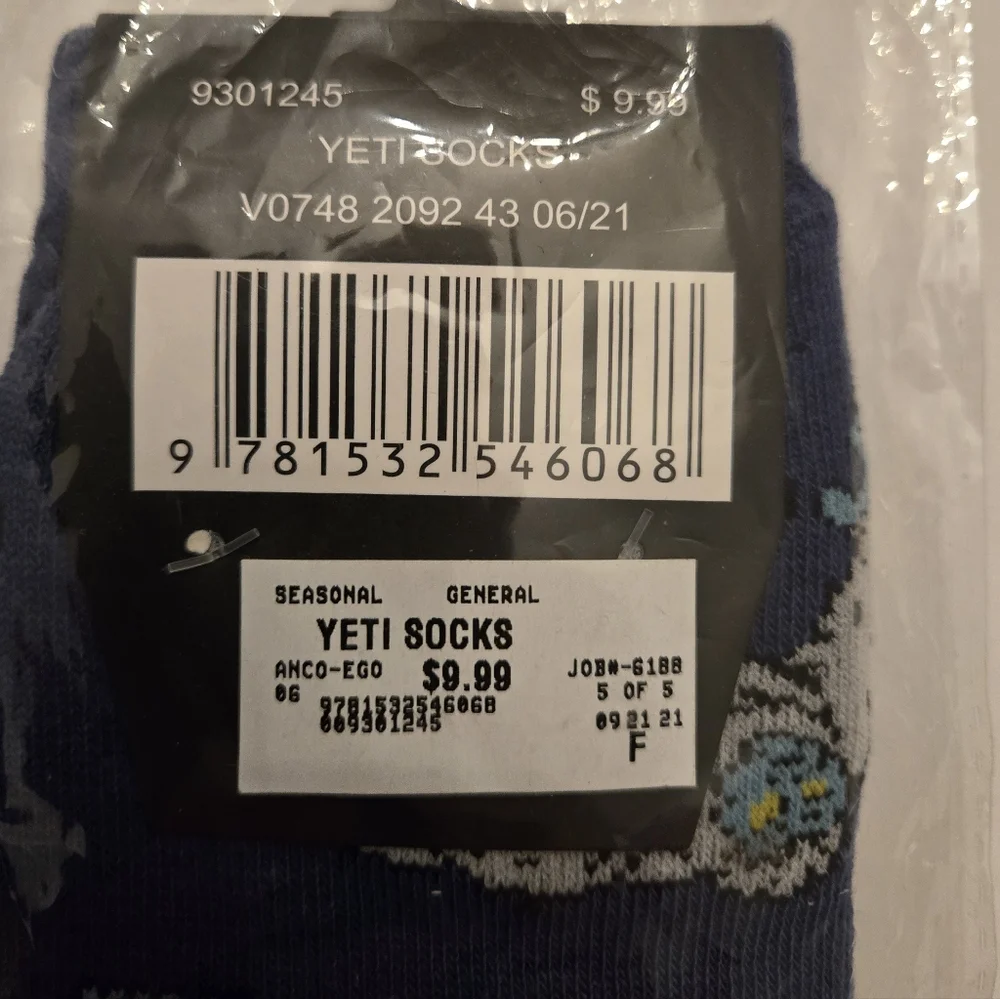 Men's OS Yeti Socks NEW
